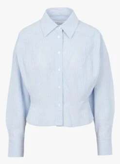 BENNETT - Blue Cotton-blend Shirt With Classic Collar -Morganmai Store 4079077