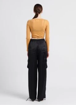 RUTH - Yellow Wool Cropped Top -Morganmai Store 4085147