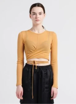 RUTH - Yellow Wool Cropped Top