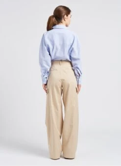 BENNETT - Blue Cotton-blend Shirt With Classic Collar -Morganmai Store 4087303