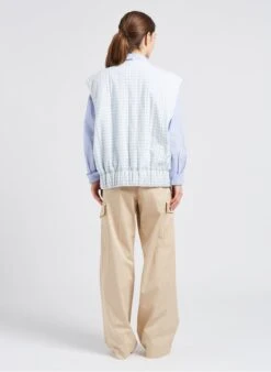 BENNETT - Blue Cotton-blend Shirt With Classic Collar -Morganmai Store 4087360