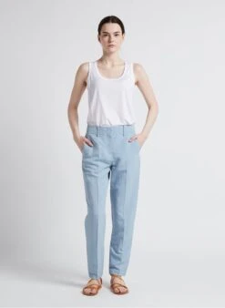 GERARD DAREL ARSENE - White Flowing Round-neck Tank Top -Morganmai Store 4089622