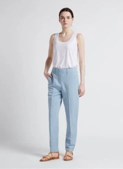 GERARD DAREL ARSENE - White Flowing Round-neck Tank Top -Morganmai Store 4089626