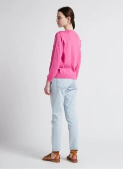 DES PETITS HAUTS BAYRONE - Pink Cotton-blend Cardigan -Morganmai Store 4089698