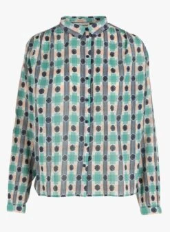EBONY - Green Check Print Cotton Shirt 8 EBONY - Green Check Print Cotton Shirt -Morganmai Store 4090162