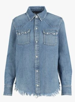 RE/DONE 50S WESTERN - Faded Jeans Cotton Denim Shirt -Morganmai Store 4090204