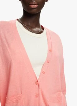ESPRIT Pink Fine-knit Cardigan -Morganmai Store 4091508