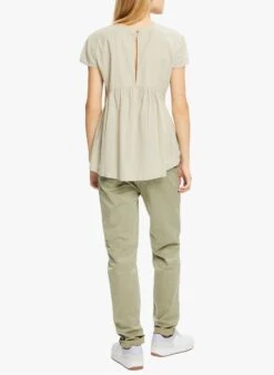 ESPRIT Green Ruffled Cotton Top -Morganmai Store 4091545