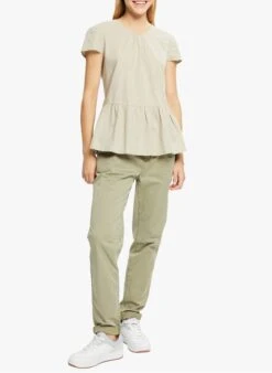 ESPRIT Green Ruffled Cotton Top