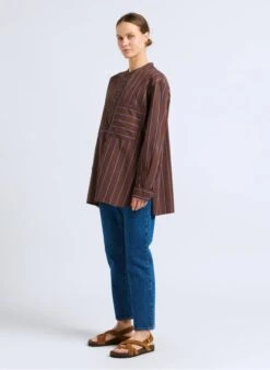 Soeur SEVILLE - Multicolored Cotton Top With Mandarin Collar -Morganmai Store 4092356