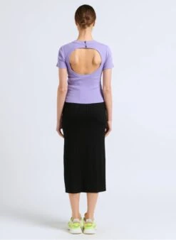 IRO AIYANA - Purple Round-neck Cotton T-shirt -Morganmai Store 4092607