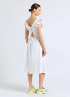 PAUL SMITH White Cotton Midi Dress -Morganmai Store 4092612