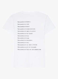 THE KOOPLES White Round-neck Printed Cotton T-shirt -Morganmai Store 4096106