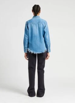 RE/DONE 50S WESTERN - Faded Jeans Cotton Denim Shirt -Morganmai Store 4098571