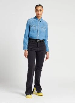 RE/DONE 50S WESTERN - Faded Jeans Cotton Denim Shirt -Morganmai Store 4098572