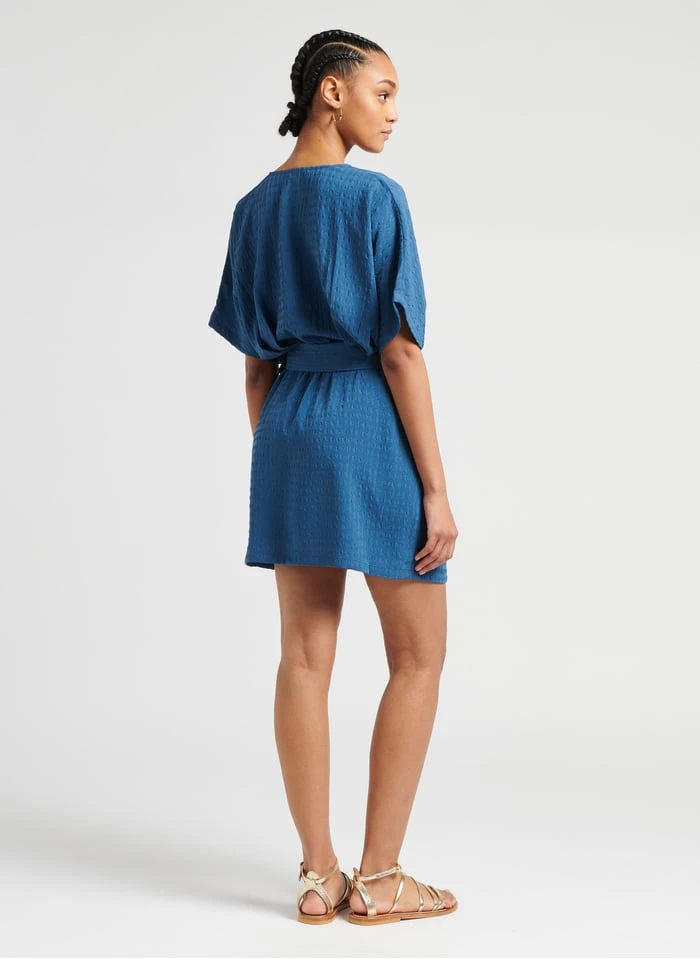 SEE U SOON Blue Short Loose-fit Dress 2 SEE U SOON Blue Short Loose-fit Dress - Image 2