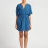 SEE U SOON Blue Short Loose-fit Dress