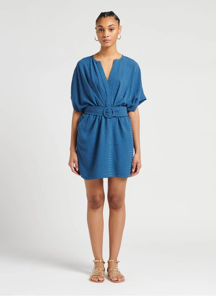 SEE U SOON Blue Short Loose-fit Dress 1 SEE U SOON Blue Short Loose-fit Dress