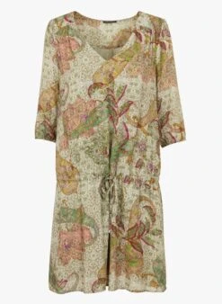 Ikks Green Short Printed Dress -Morganmai Store 4098942