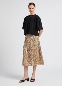 SEE U SOON Black Loose-fit Open-work Cotton Blouse -Morganmai Store 4099121