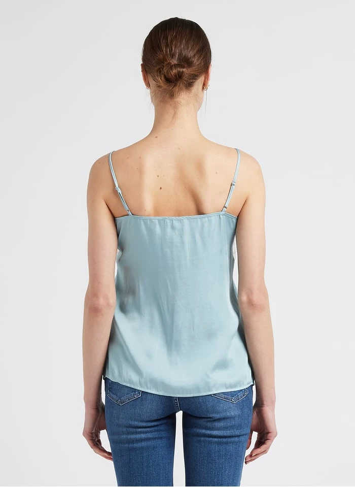 SEE U SOON Blue Silken Lace Camisole 2 SEE U SOON Blue Silken Lace Camisole - Image 2