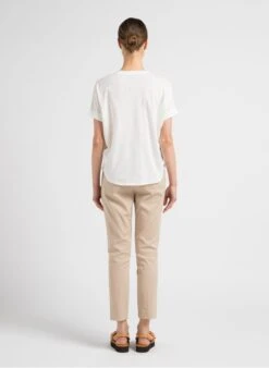GERARD DAREL ADAM - White V-neck Linen-blend T-shirt 9 GERARD DAREL ADAM - White V-neck Linen-blend T-shirt -Morganmai Store 4101519