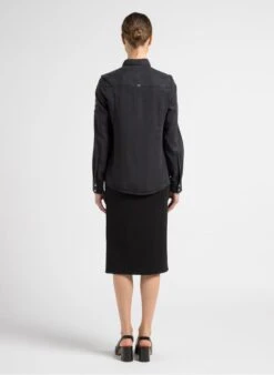 Ikks Black Fluid Shirt With Classic Collar 11 Ikks Black Fluid Shirt With Classic Collar -Morganmai Store 4101551