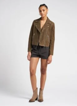 Ikks Green Leopard Print Linen-blend Top 13 Ikks Green Leopard Print Linen-blend Top -Morganmai Store 4102725