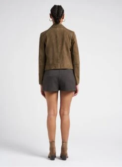 Ikks Green Leopard Print Linen-blend Top 12 Ikks Green Leopard Print Linen-blend Top -Morganmai Store 4102726