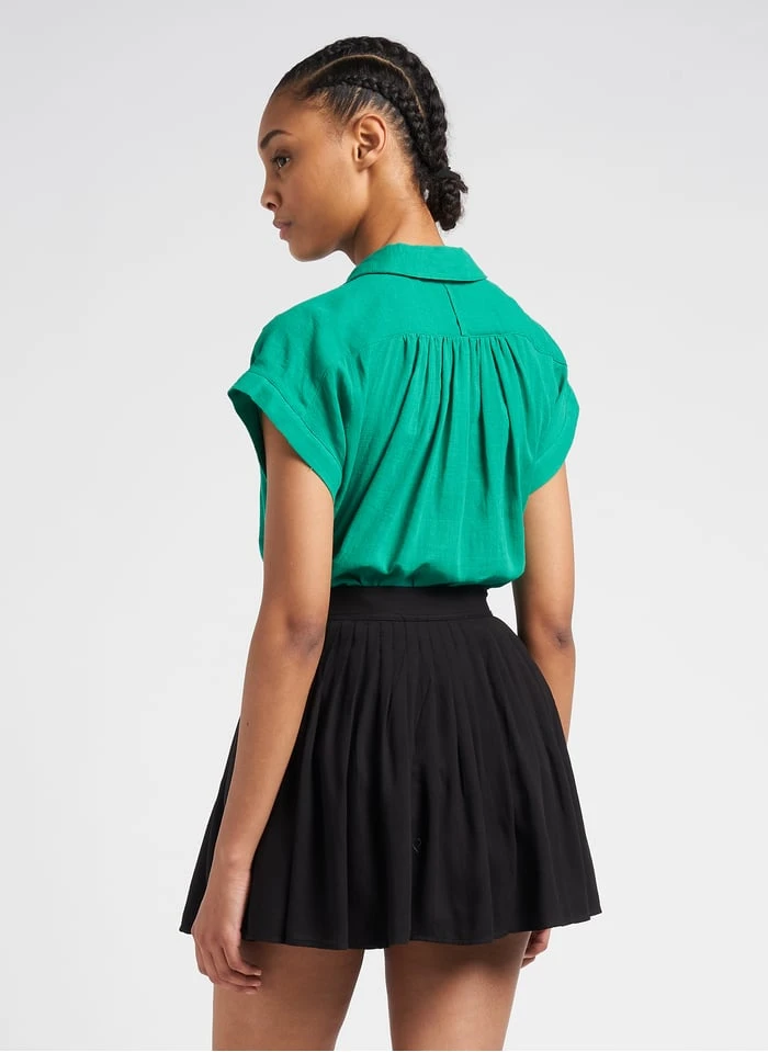 SEE U SOON Green Cotton-voile Blouse 2 SEE U SOON Green Cotton-voile Blouse - Image 2