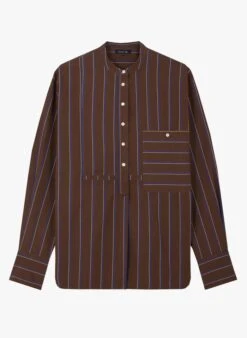 Soeur SEVILLE - Multicolored Cotton Top With Mandarin Collar -Morganmai Store 4105656