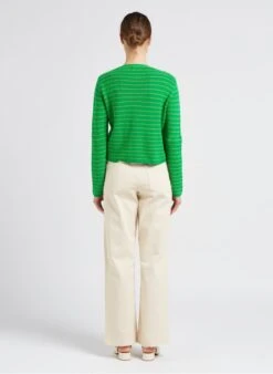 Multicolored Striped Viscose-blend Cardigan -Morganmai Store 4110018