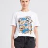 PAUL SMITH White Round-neck Cotton T-shirt With Screen Print