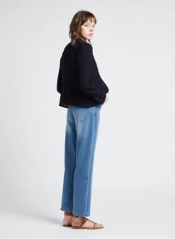 White Ribbed Cotton-blend Tank Top With Round Neck -Morganmai Store 4110459