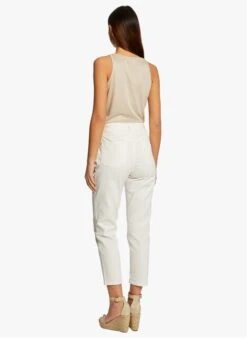 MORGAN BAMBI - Beige V-neck Top With Chain Straps -Morganmai Store 4111762