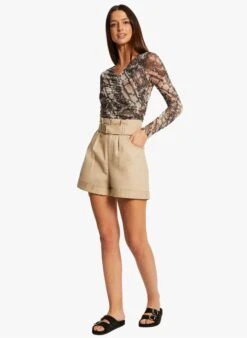 MORGAN TELEON - Multicolored Snakeskin Print V-neck Top -Morganmai Store 4111787