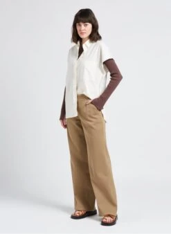 ROBIN - Brown Ribbed Knit V-neck Cardigan -Morganmai Store 4112049