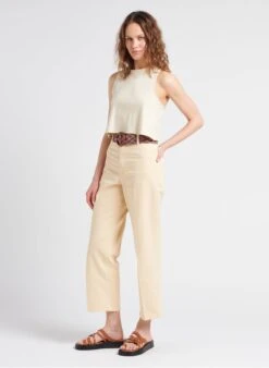 Sessun BINIBECA - White Tank Top With Straps That Cross On The Back -Morganmai Store 4112515