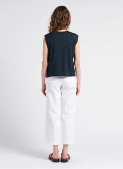 Sessun DELLE - Green Fluid V-neck Jersey T-shirt -Morganmai Store 4112600