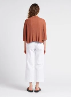 Sessun GILLO - Brown Buttoned Cardigan With Classic Collar -Morganmai Store 4112604