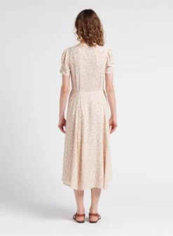 Sessun ADELAIDA - White Printed Viscose Midi Dress -Morganmai Store 4112622