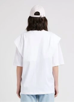 ADIDAS White Round-neck Cotton T-shirt With Screen-printed Logo -Morganmai Store 4115938