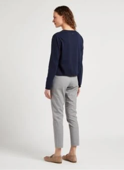 ONE STEP Blue V-neck Organic Cotton Cardigan -Morganmai Store 4120625