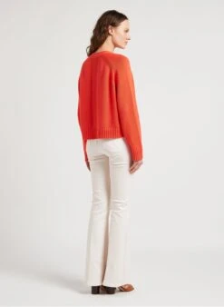 Whistles KARINE - Red Buttoned Cotton Cardigan -Morganmai Store 4121098