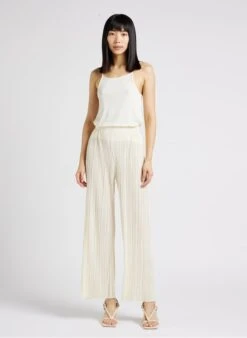 American Vintage ODYL - Beige Round-neck Tank Top With Spaghetti Straps -Morganmai Store 4121195