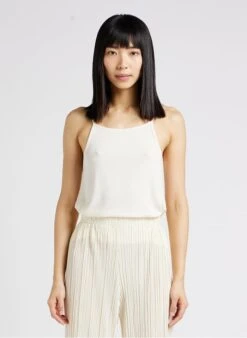 American Vintage ODYL - Beige Round-neck Tank Top With Spaghetti Straps