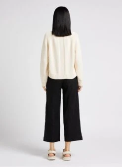 Whistles KARINE - White Buttoned Cotton Cardigan -Morganmai Store 4121556