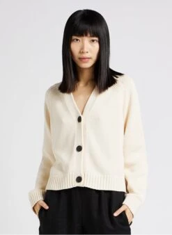 Whistles KARINE - White Buttoned Cotton Cardigan -Morganmai Store 4121559