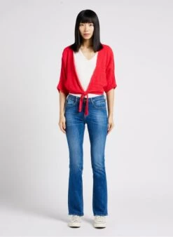 FLAMENCO - Red Open Cotton Bolero -Morganmai Store 4121597