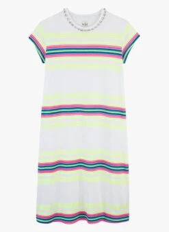 WILD CENTURIPE - Multicolored Striped Cotton T-shirt Dress -Morganmai Store 4121786